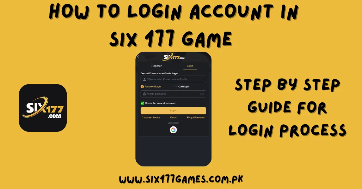 Six 177 Game Login - Start Your Winning Journey Six 177 Game Login Screen - Secure Access Portal for Pakistan's Best Earning App 2026